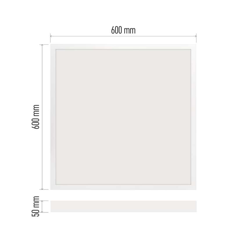 LED panel BAXXO 60 x 60 cm / 50 mm, 36 W, 4 320 lm, nadgradni, nevtralno bela, IP21