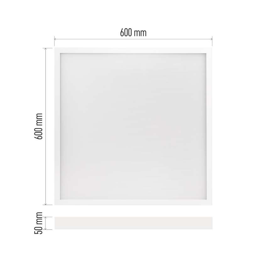 LED panel BAXXO 60 x 60 cm / 50 mm, 36 W, 4 320 lm, nadgradni, nevtr. bela, UGR<19, IP21