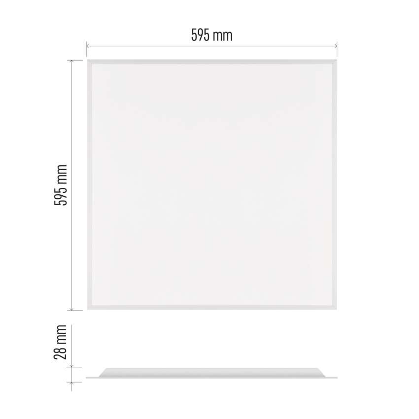 LED panel DIXXO backlit 60×60, kvadratni, vgradni, bel, 36W NW UGR