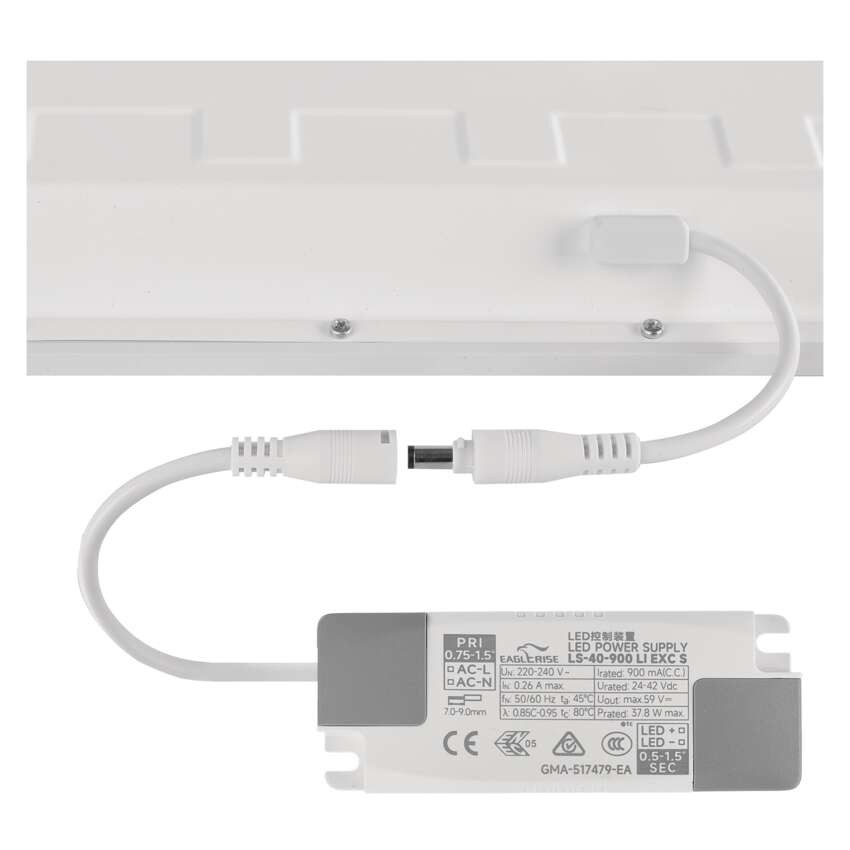 LED panel DIXXO backlit 60×60, kvadratni, vgradni, bel, 36W NW UGR
