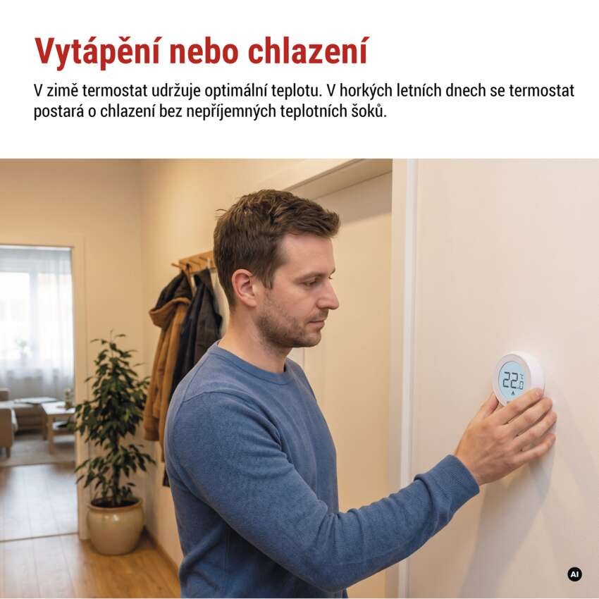 Pokojový manuální bezdrátový termostat P5618