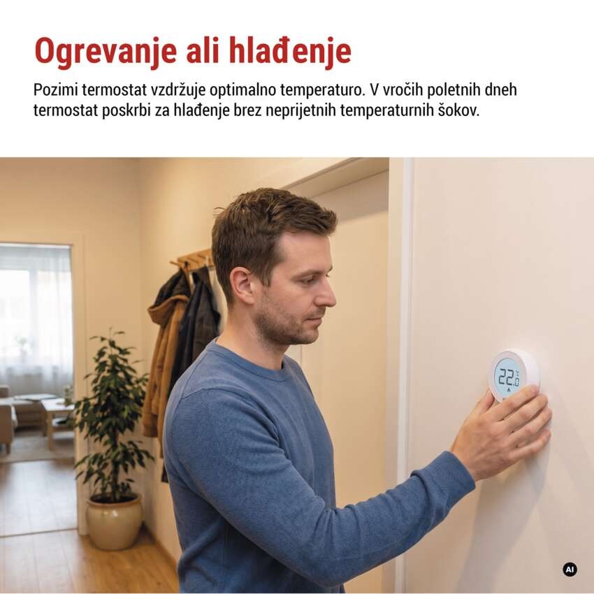 Sobni mehanski brezžični termostat P5618