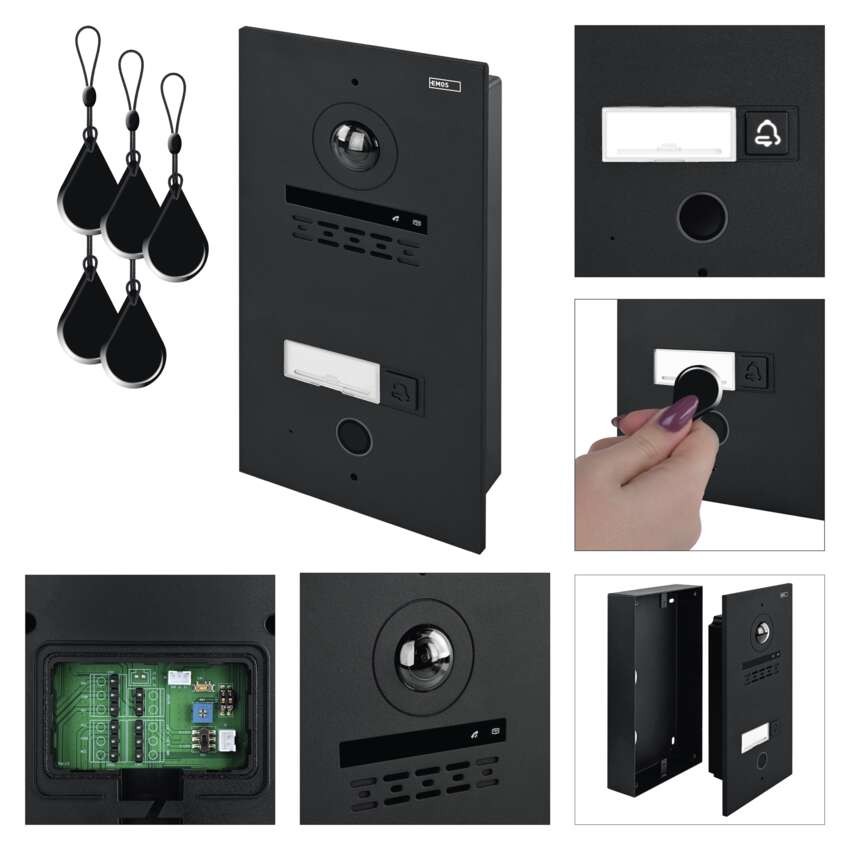GoSmart Kameraeinheit für IP880B 2WIRE Monitor und IP-880A 2WIRE Türsprechset, 1 Tast.