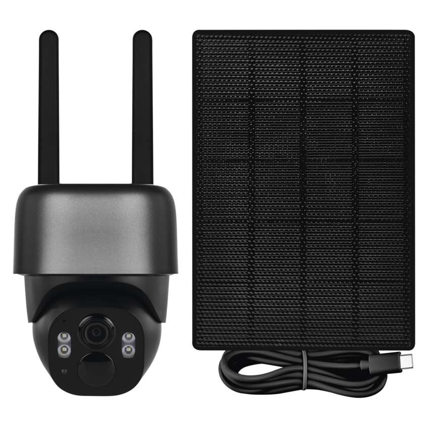 GoSmart Outdoor IP Kamera mit WiFi und Solarpanel IP-1200G WASP, batteriebetrieben