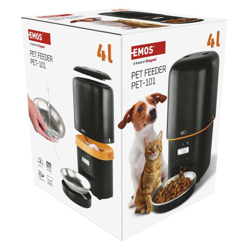 „Pet Care“ maisto dozatorius, 4 l, juodas