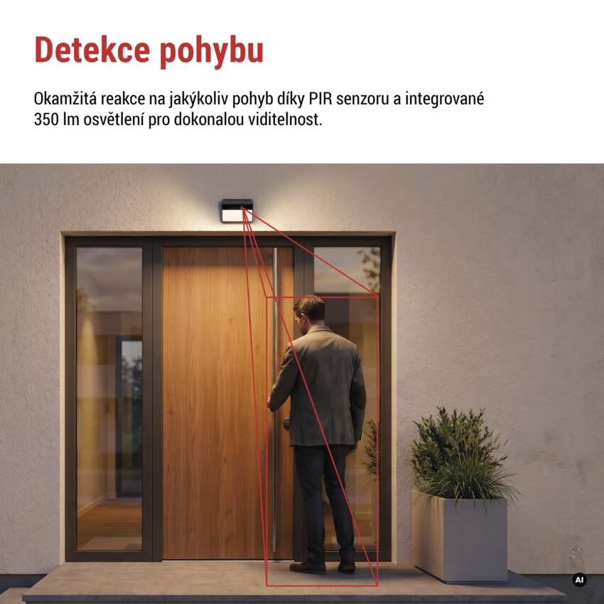 GoSmart Venkovní bateriová kamera IP-1100G WALL s WiFi a solárním panelem