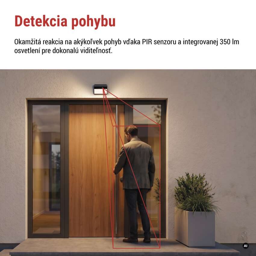 GoSmart Vonkajšia batériová kamera IP-1100G WALL s WiFi a solárnym panelom