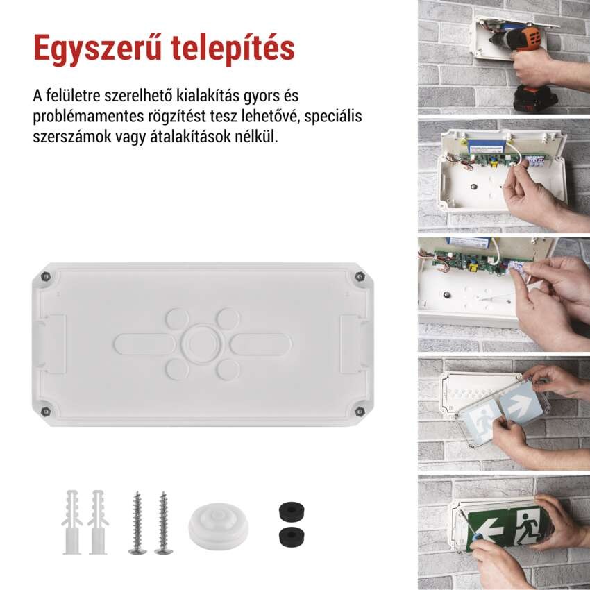 EMOS LED vészvilágító lámpatest NESSI 3W 3 óra IP66
