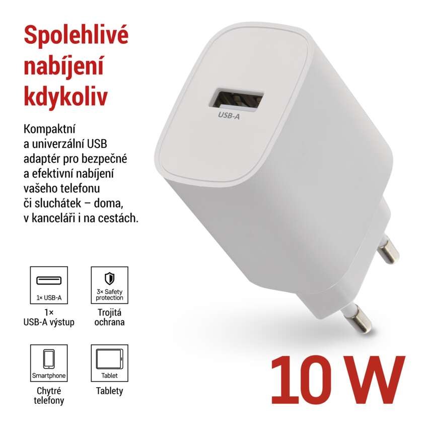 Univerzální USB adaptér BASIC do sítě 10 W max.