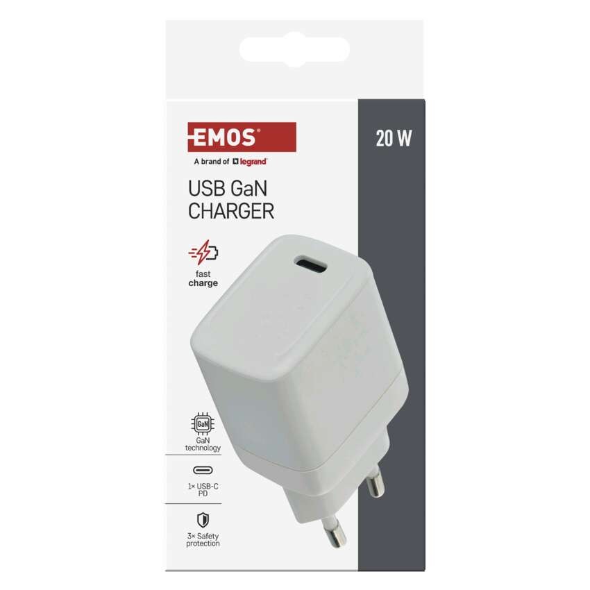 Univerzální USB adaptér GaN do sítě PD 20 W max.
