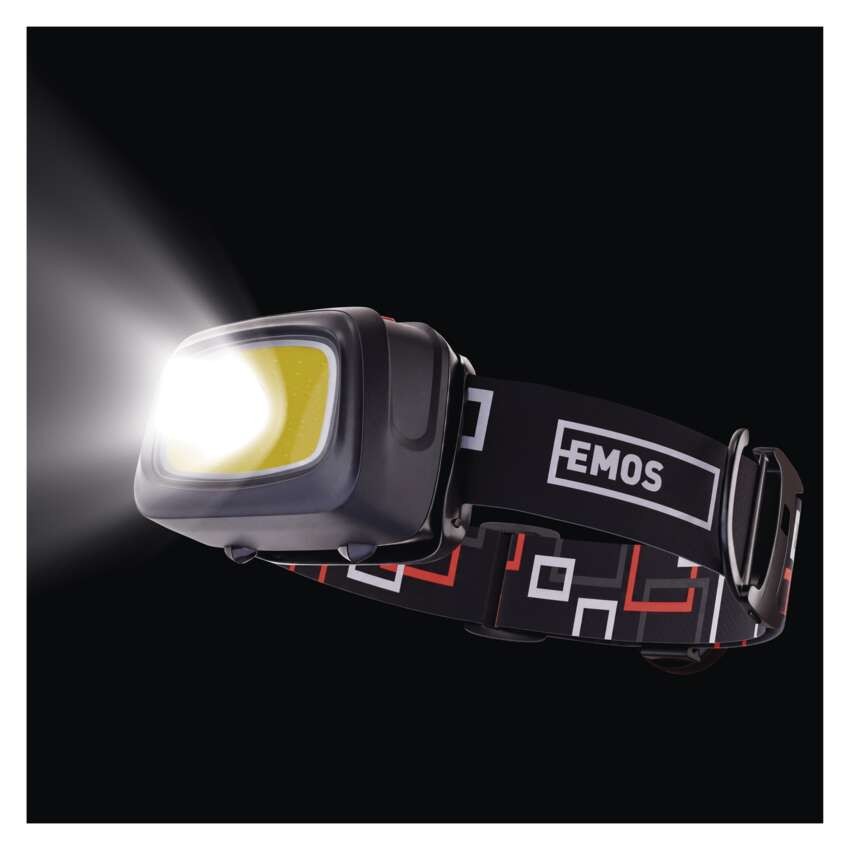 CREE LED + COB LED Stirnlampe P3531, 330 lm, 65 m, für 3x AAA