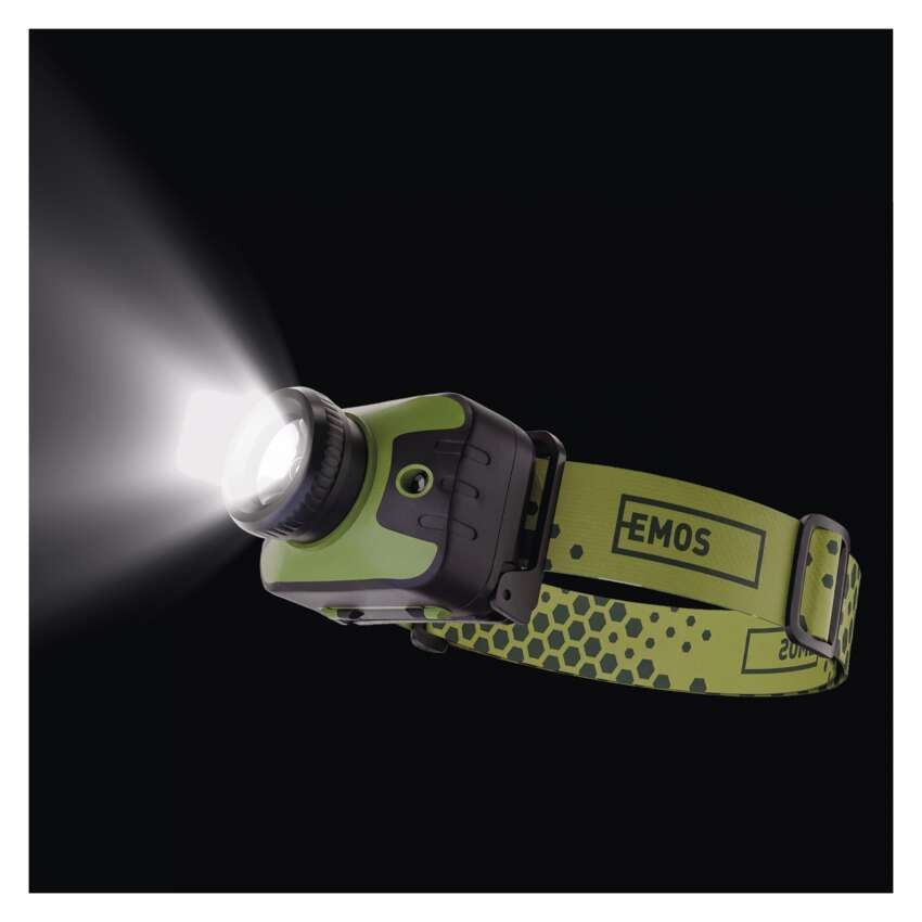 Latarka czołowa LED CREE 330 lm, 200m 3x AAA z zoomem
