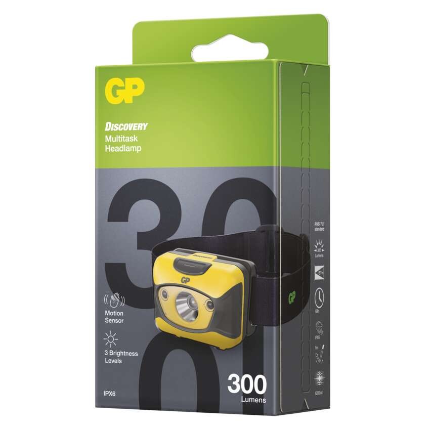 GP naglavna LED svetilka  GP Discovery CH46, 300 lm