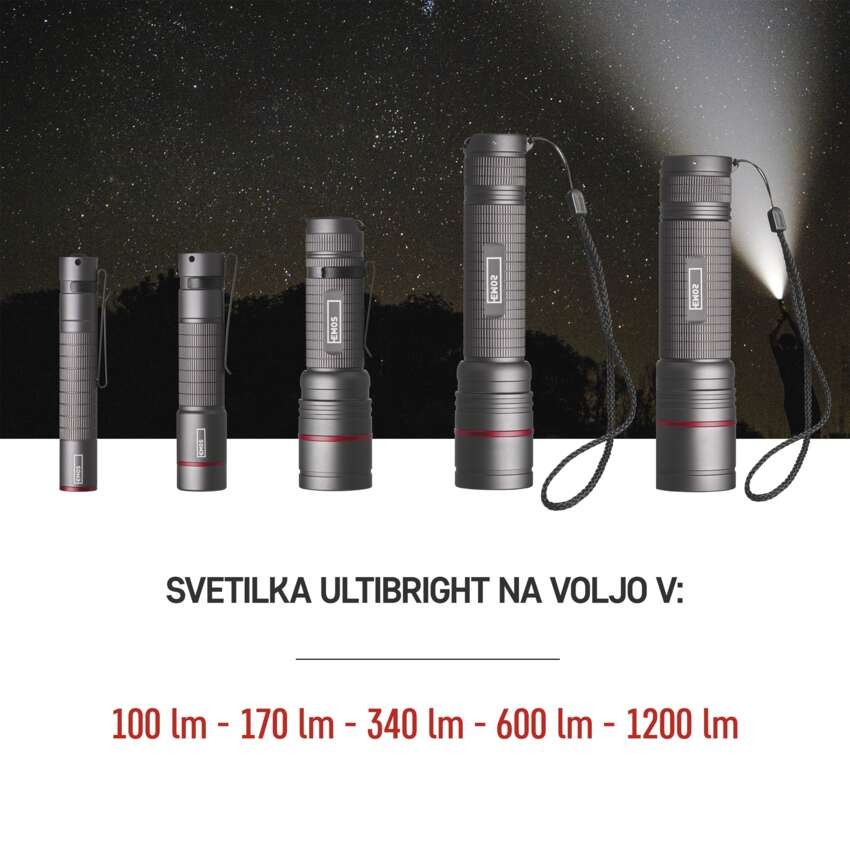 CREE LED svetilka kovinska Ultibright 70, 340lm, 3xAAA