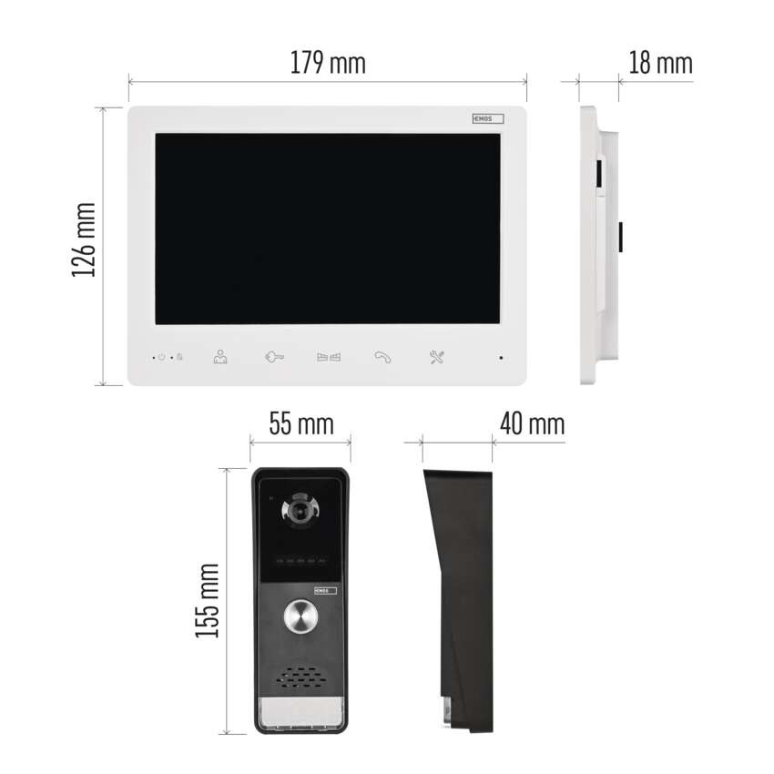 EM-LS07HD namų vaizdo durų telefono komplektas