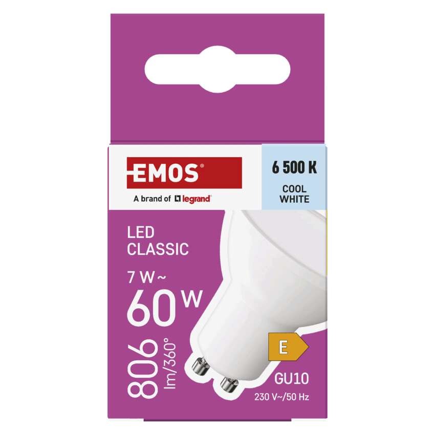 Żarówka LED Classic MR16 / GU10 / 7 W  (60 W) / 806 lm / zimna biel