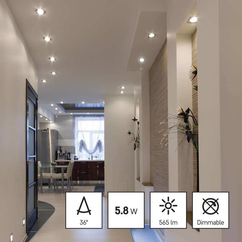 LED spuldze Classic MR16 / GU10 / 5,8 W (75 W) / 565 lm / Neitrāli balta