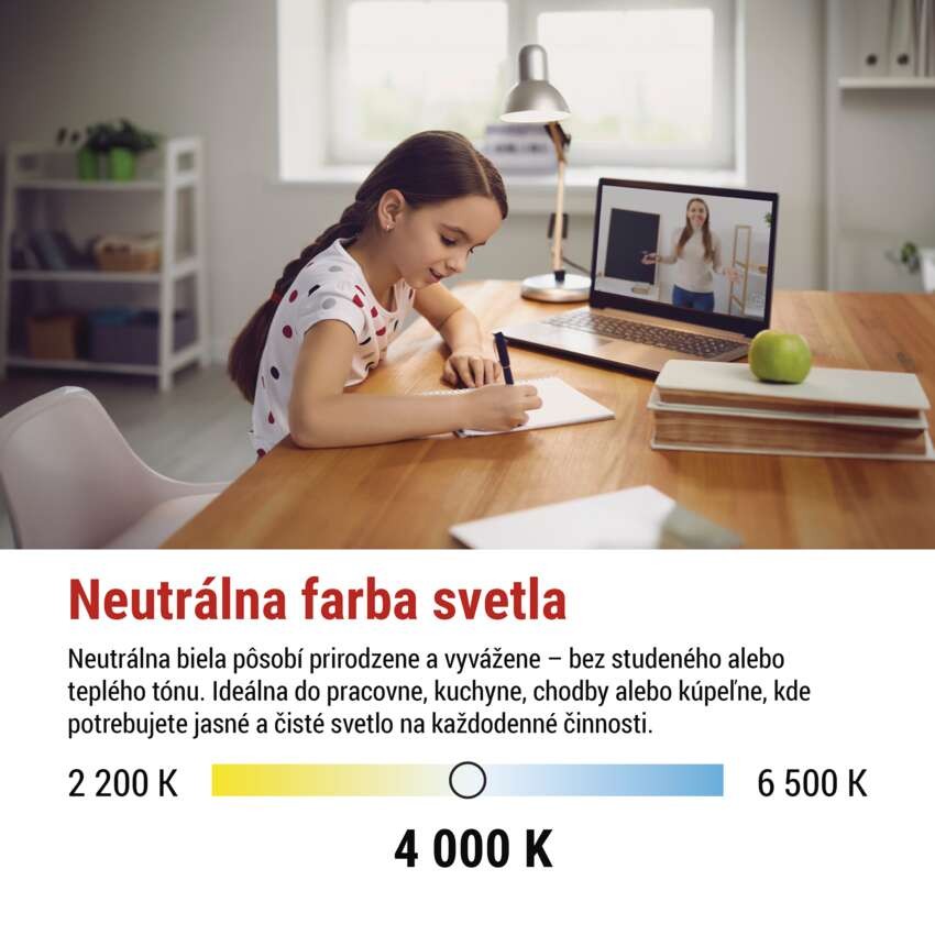 LED žiarovka Classic MR16 biela/ GU10 / 1,3 W (16 W) / 150 lm / Neutrálna biela