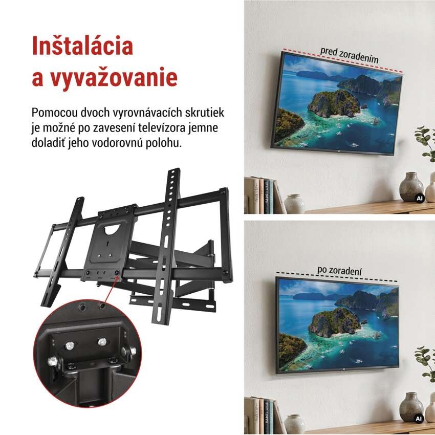 Konzolový nástenný TV držiak 32–98" (81–249 cm)