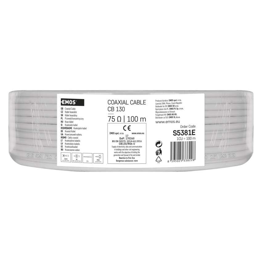 Koaxiální kabel CB130, 100m