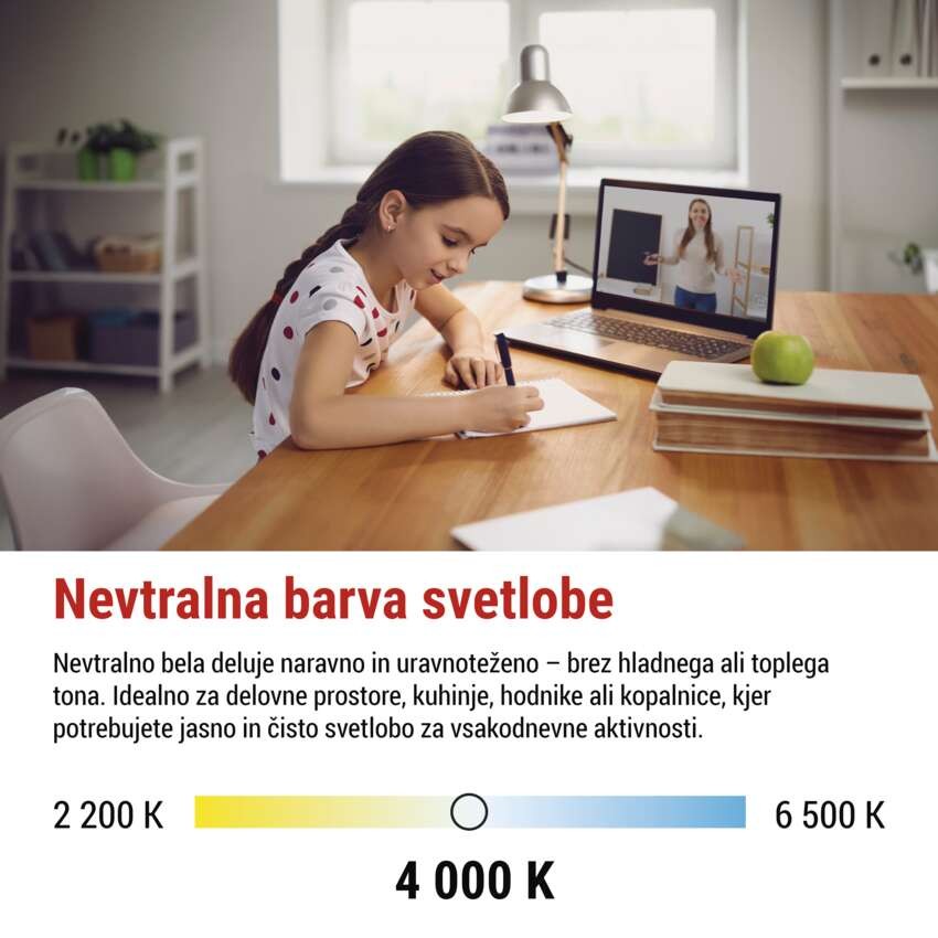 LED žarnica Classic JC / G9 / 4,2 W (40 W) / 470 lm / Nevtralna bela