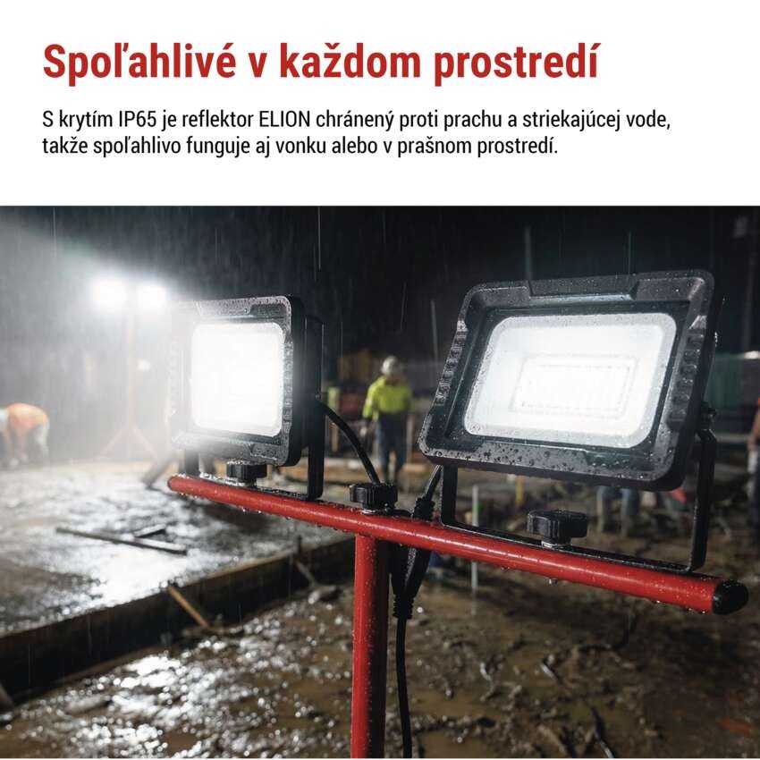 LED reflektor ELION, 2×30W + trojnožka, neutrálna biela