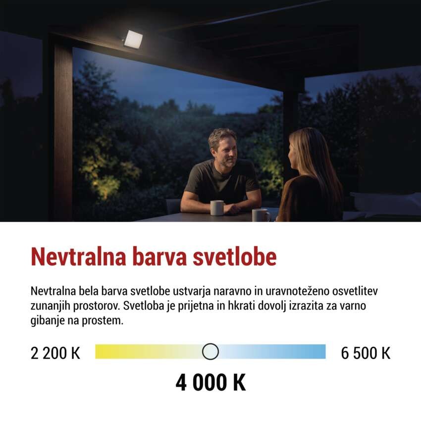 LED reflektor TAMBO EVO, 20 W, 2000 lm, IP65, črna