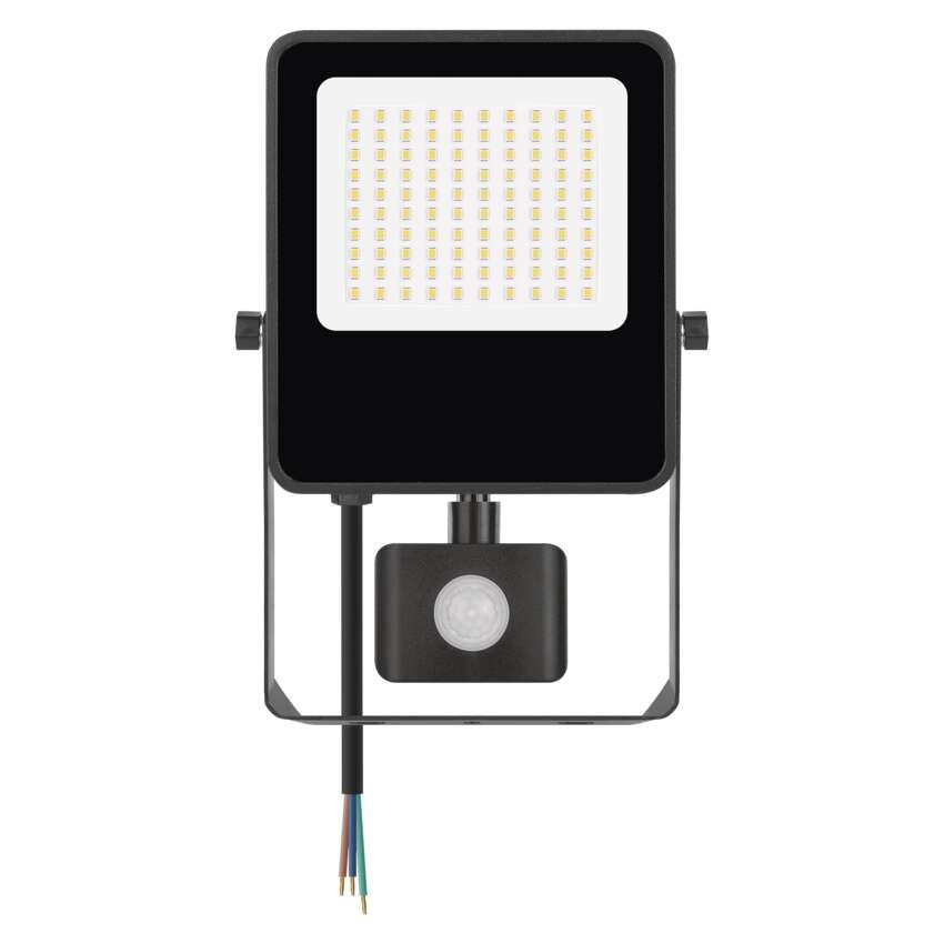 LED prožektorius VISIO su judesio jutikliu, 50 W, juodas, neutraliai baltas