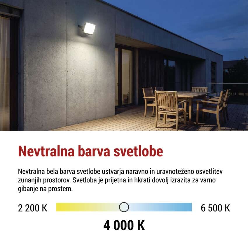 LED reflektor TAMBO EVO, 50 W, 5000 lm, IP65, črna