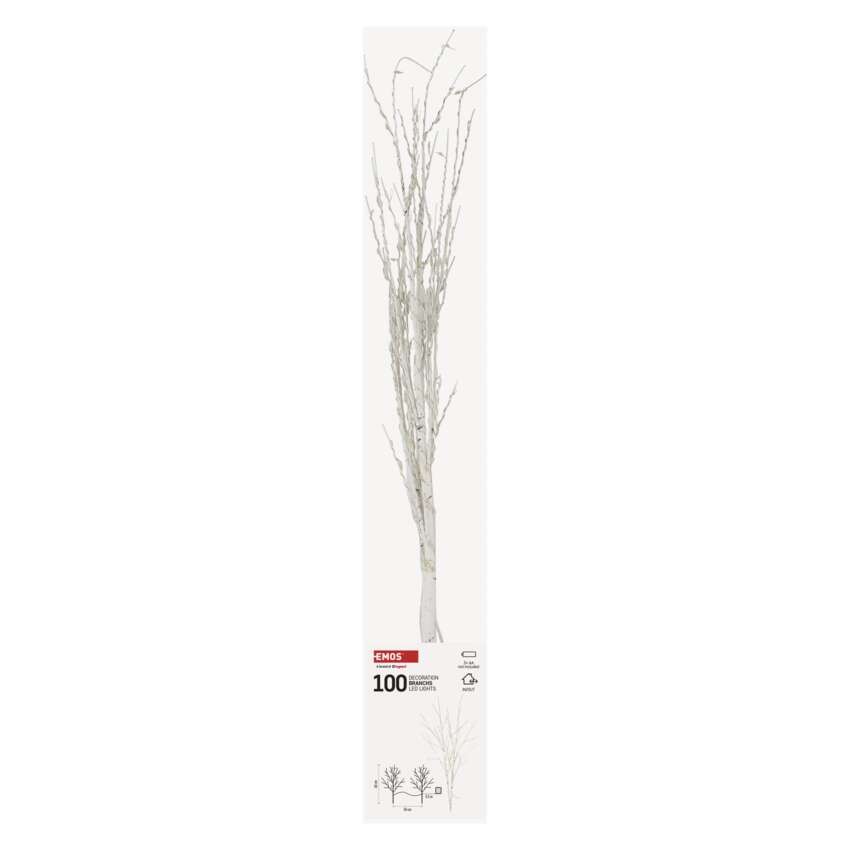 LED Deko – 2x Birkenzweig, 60 cm, 3x AA, für den Außen. und Innen., warmweiß,Zeitschaltuhr