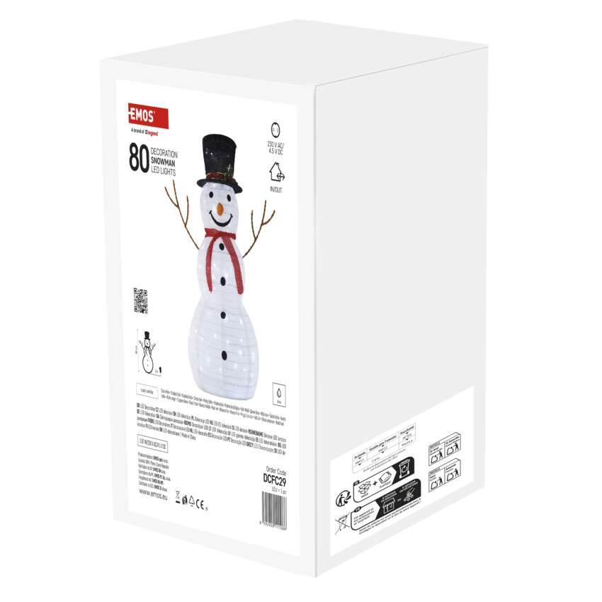 LED jõulumees, 94 cm, õue/tuppa, külm valge