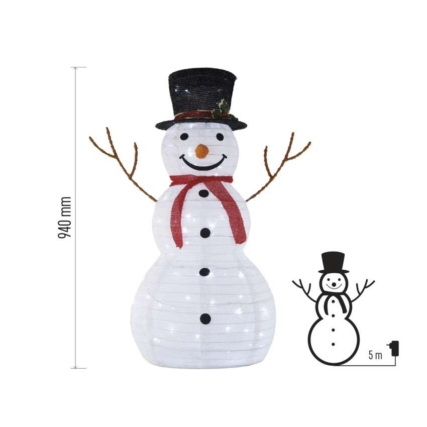 LED jõulumees, 94 cm, õue/tuppa, külm valge