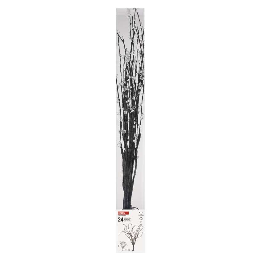 LED veja z biseri, 60 cm, 3x AA, notranja, topla bela, časovnik