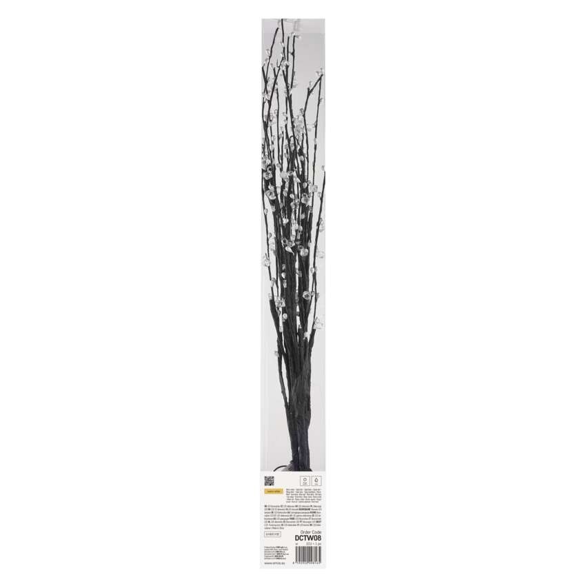 LED veja z biseri, 60 cm, 3x AA, notranja, topla bela, časovnik