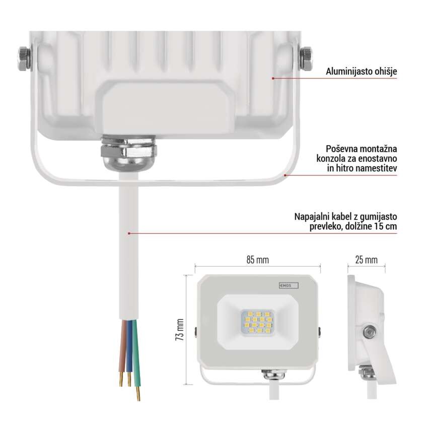 LED reflektor SIMPO 10 W nevtralna bela