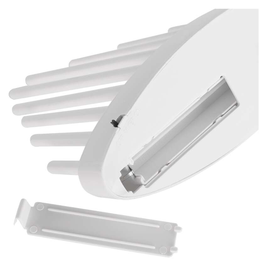 LED svečturis, balts, 24,5 cm, 3x AA, lietošanai iekštelpās, silti balts, ar taimeru