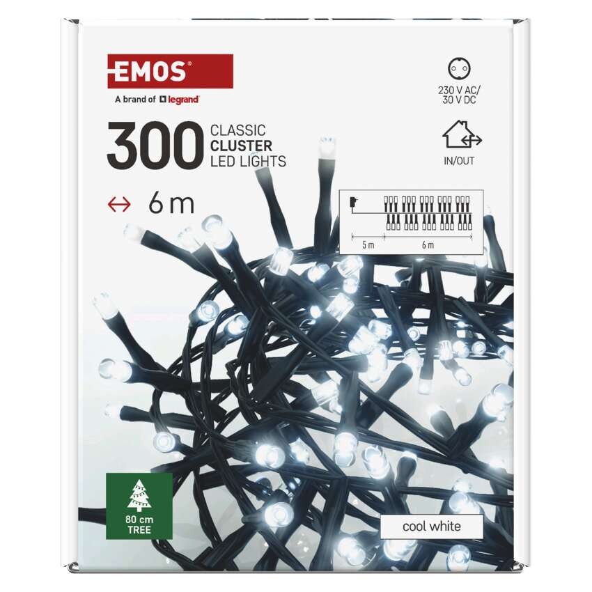 LED Weihnachtliche Lichterkette – Igel, 6 m, Außen und Innen, Kaltweiß, Timer