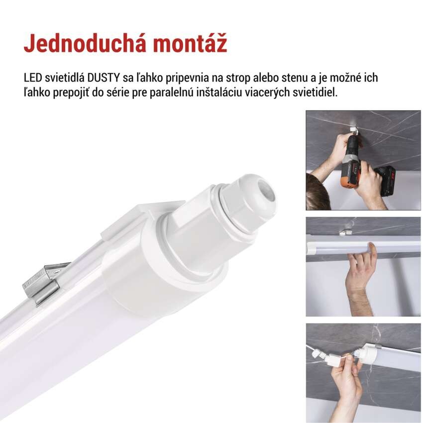 LED prachotesné svietidlo DUSTY 50W neutrálna biela, IP65