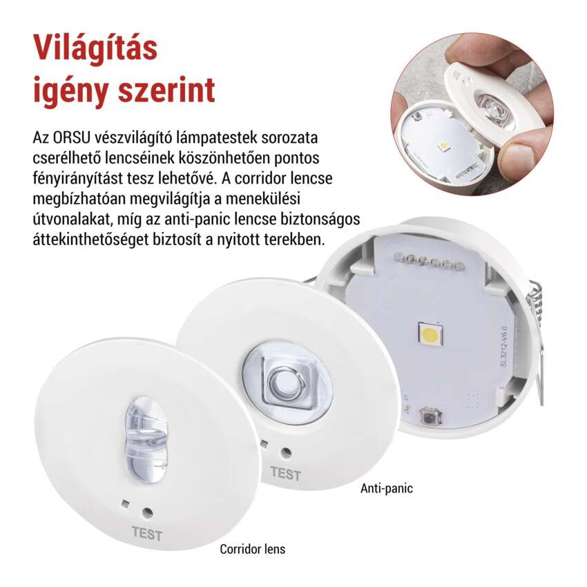 EMOS LED vészvilágító lámpatest ORSU 1W 130 lm 3 óra