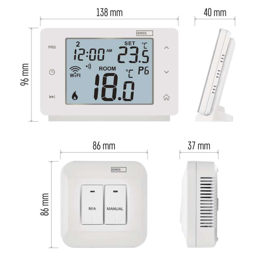 Programējams bezvadu WiFi GoSmart telpu termostats P56211