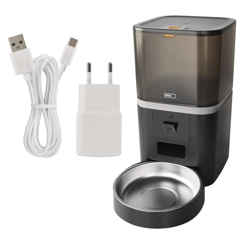 GoSmart Futterspender Pet Care mit Kamera, 6 l, schwarz, Wi-Fi