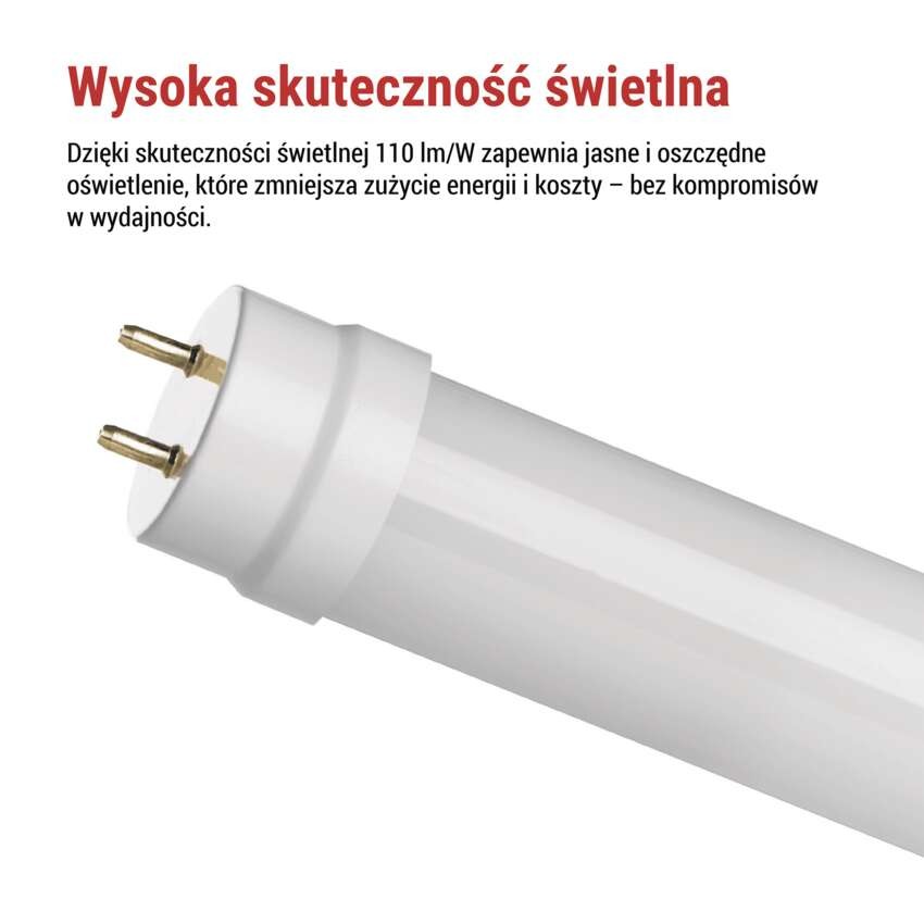 Żarówka LED liniowa T8 9 W 60 cm neutralna biel 25 szt.