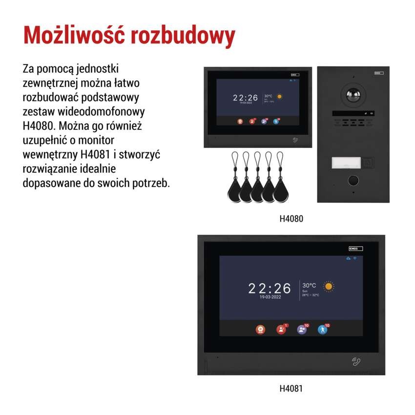 Jednostka kamery GoSmart do monitora IP880B 2WIRE i wideodomofonu IP-880A 2WIRE, 3 przyc.
