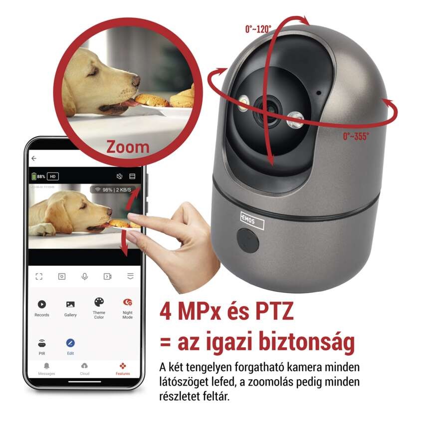 GoSmart Beltéri forgatható kamera IP‑220W wifivel