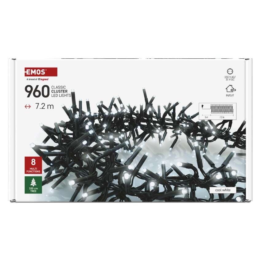 LED Weihnachtliche Lichterkette – Igel, 7,2 m, Außen und Innen, Kaltweiß, Programme, Timer