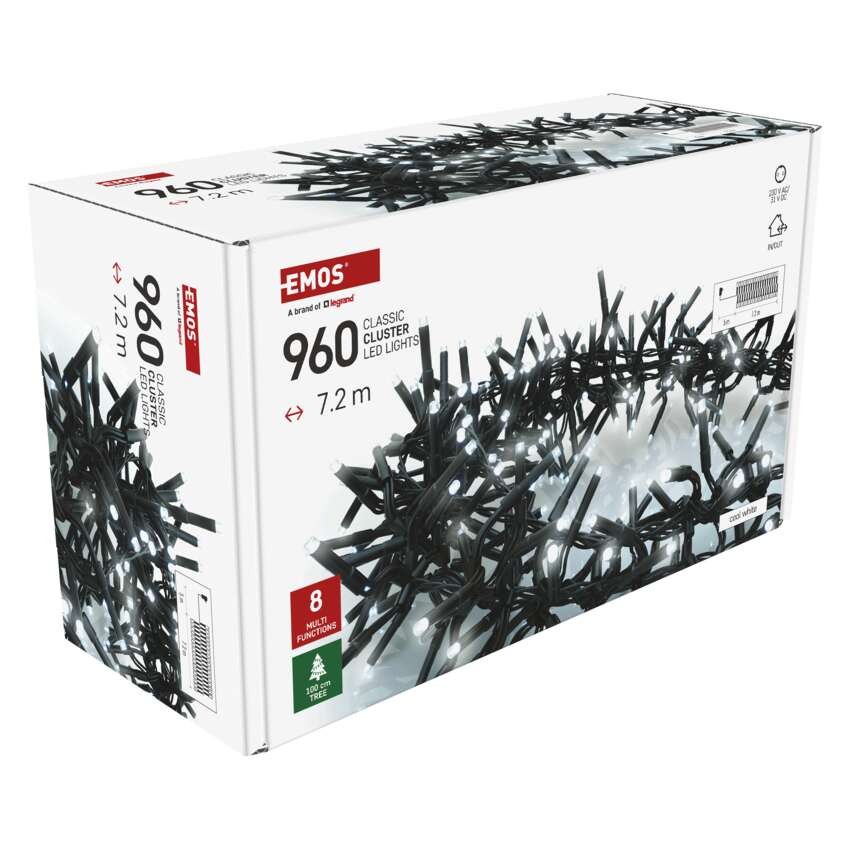 LED Weihnachtliche Lichterkette – Igel, 7,2 m, Außen und Innen, Kaltweiß, Programme, Timer