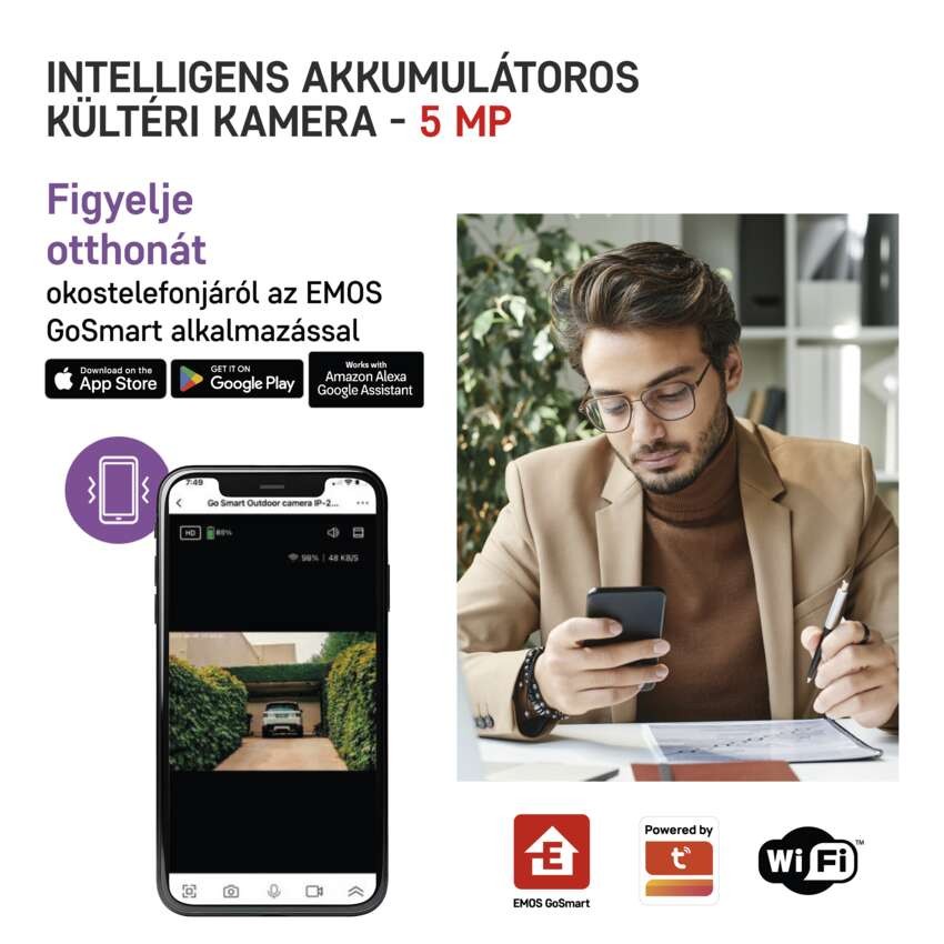 GoSmart Kültéri akkumulátoros kamera IP-210 SNAP wifivel