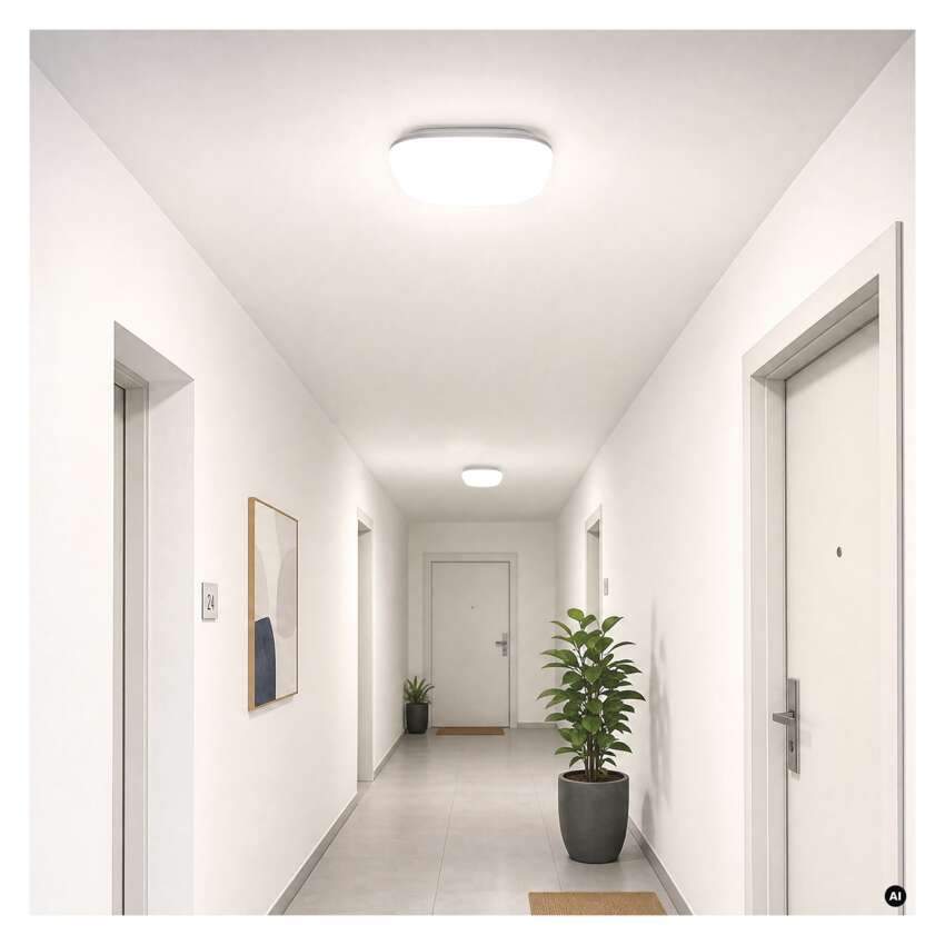 LED stropno svetilo DORI EVO, kvadratne, 24W, IP65, Nevtralna bela