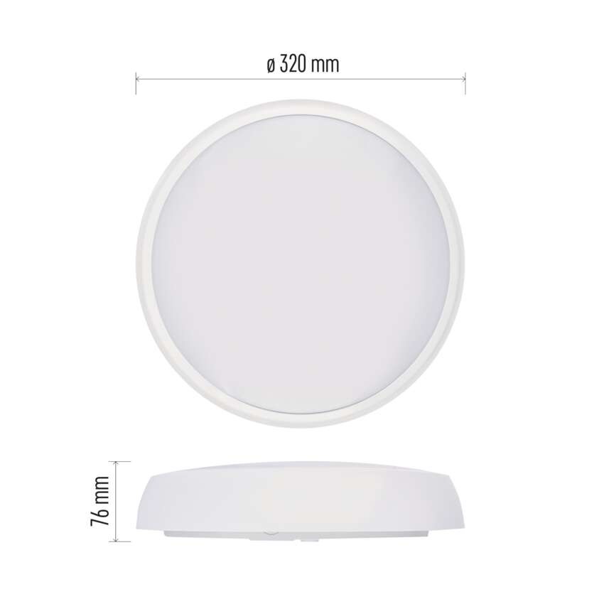 LED lampa FLERI, 20 W, IP65, silti-auksti balta