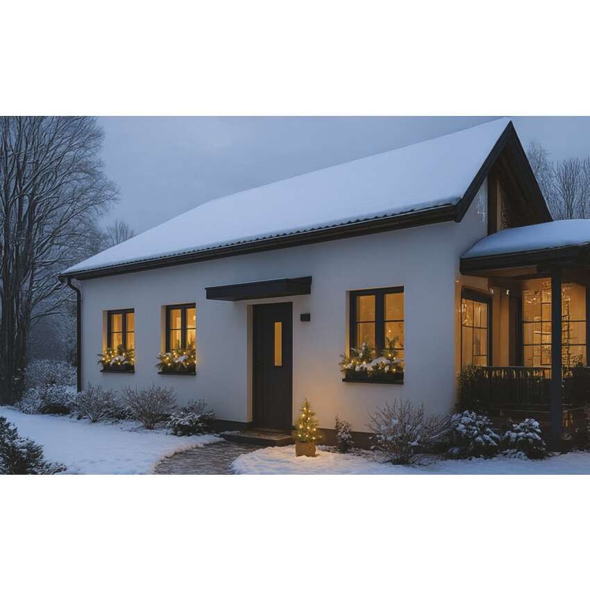 LED osvetljeno drevo, 50 cm, za zunanjo in notranjo uporabo, toplo bela, časovnik